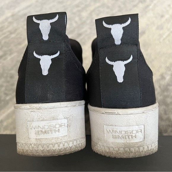 Windsor Smith 50mm Speedy Nylon Mesh Slip On Sneakers in Black - Picture 6 of 12